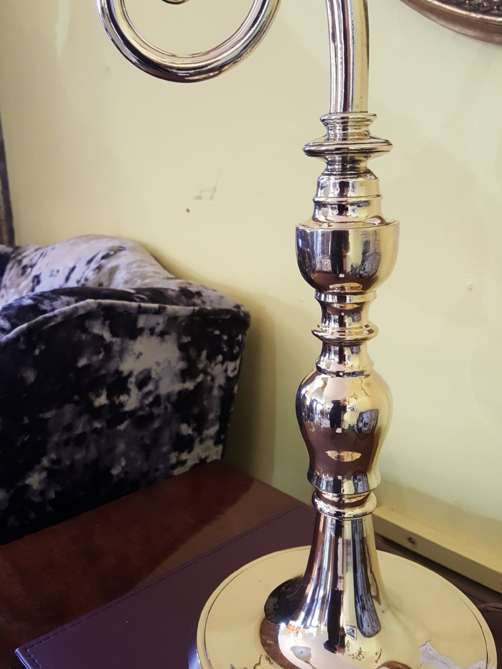 Edwardian Brass Desk Lamp View IV