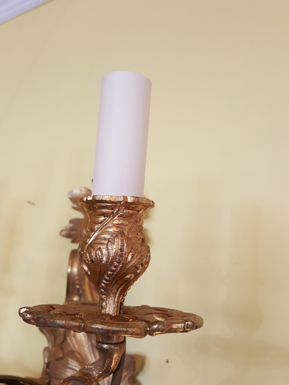 Pair of French Gilt Metal Five-Light Wall Lights View II