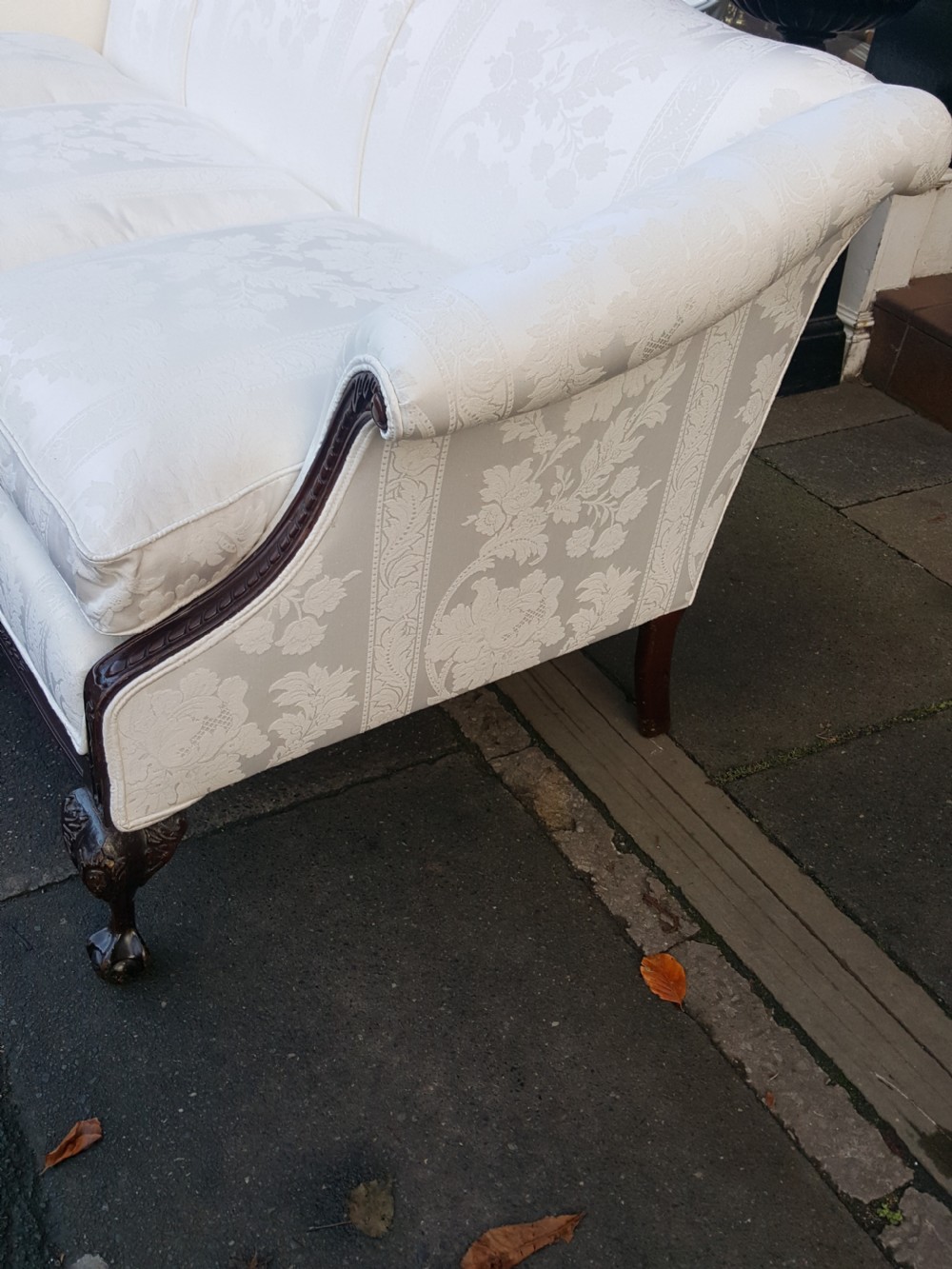 Late 19thC Mahogay Camel Back Sofa View V