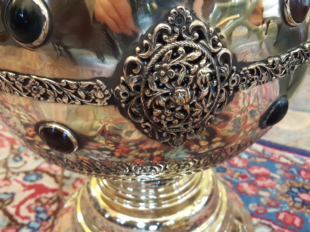 Late 19thC Persian Pierced Brass Incense Burner View VI