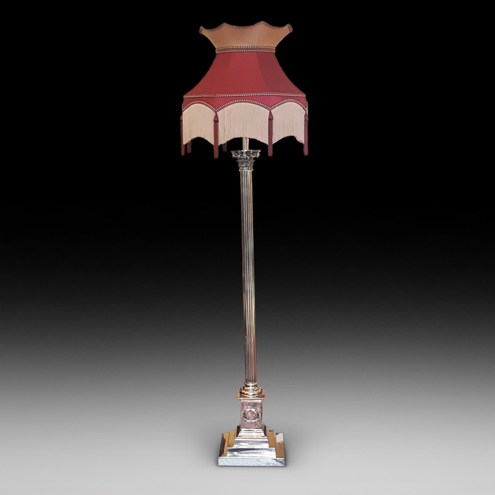Victorian Brass Standard Extending Oil Lamp