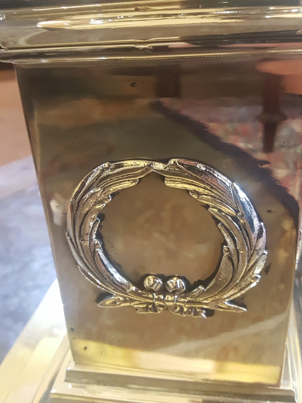 Victorian Brass Standard Extending Oil Lamp View IV