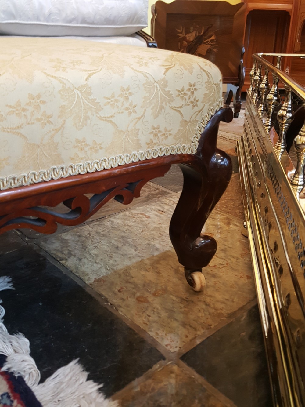 Victorian Rosewood Hearth Stool View IV