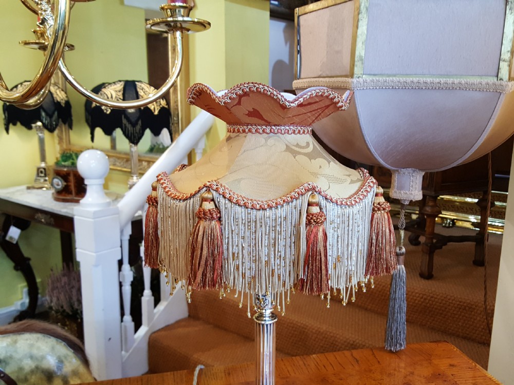 Edwardian Silver Plate Table Lamp View II