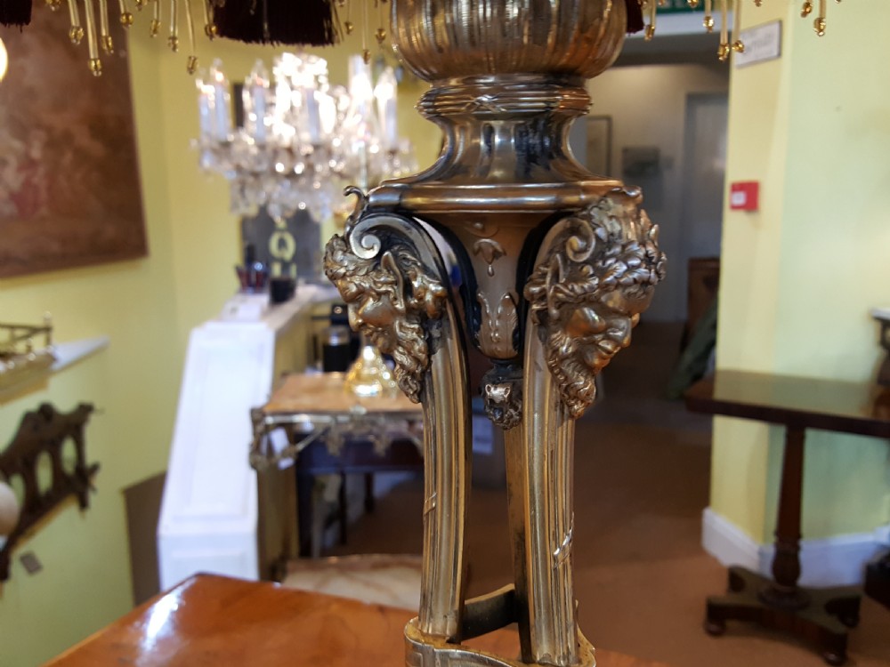 Late Victorian Gilt Bronze Adam Style Table Lamp View III
