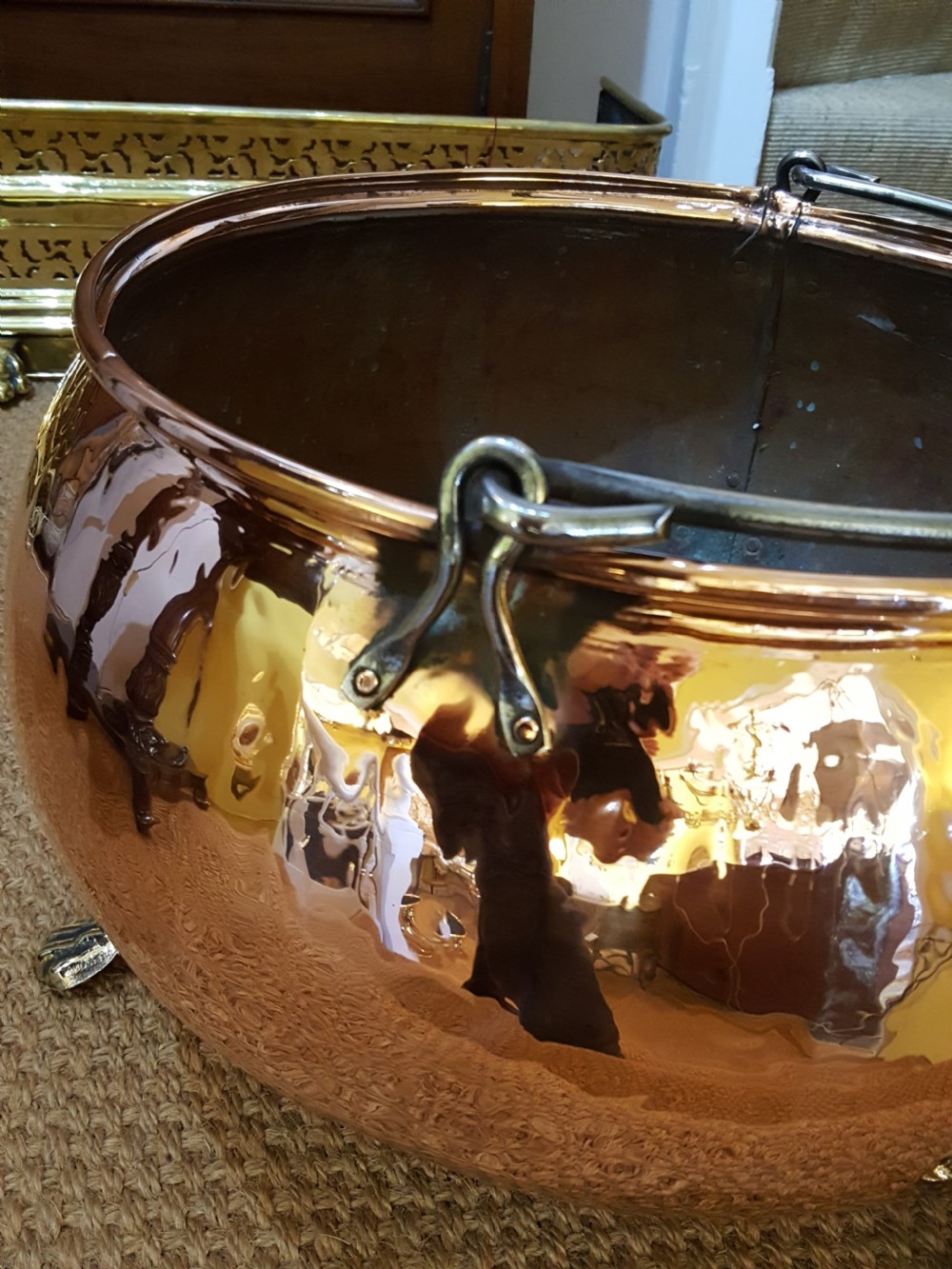 Victorian Copper Log Bucket View III
