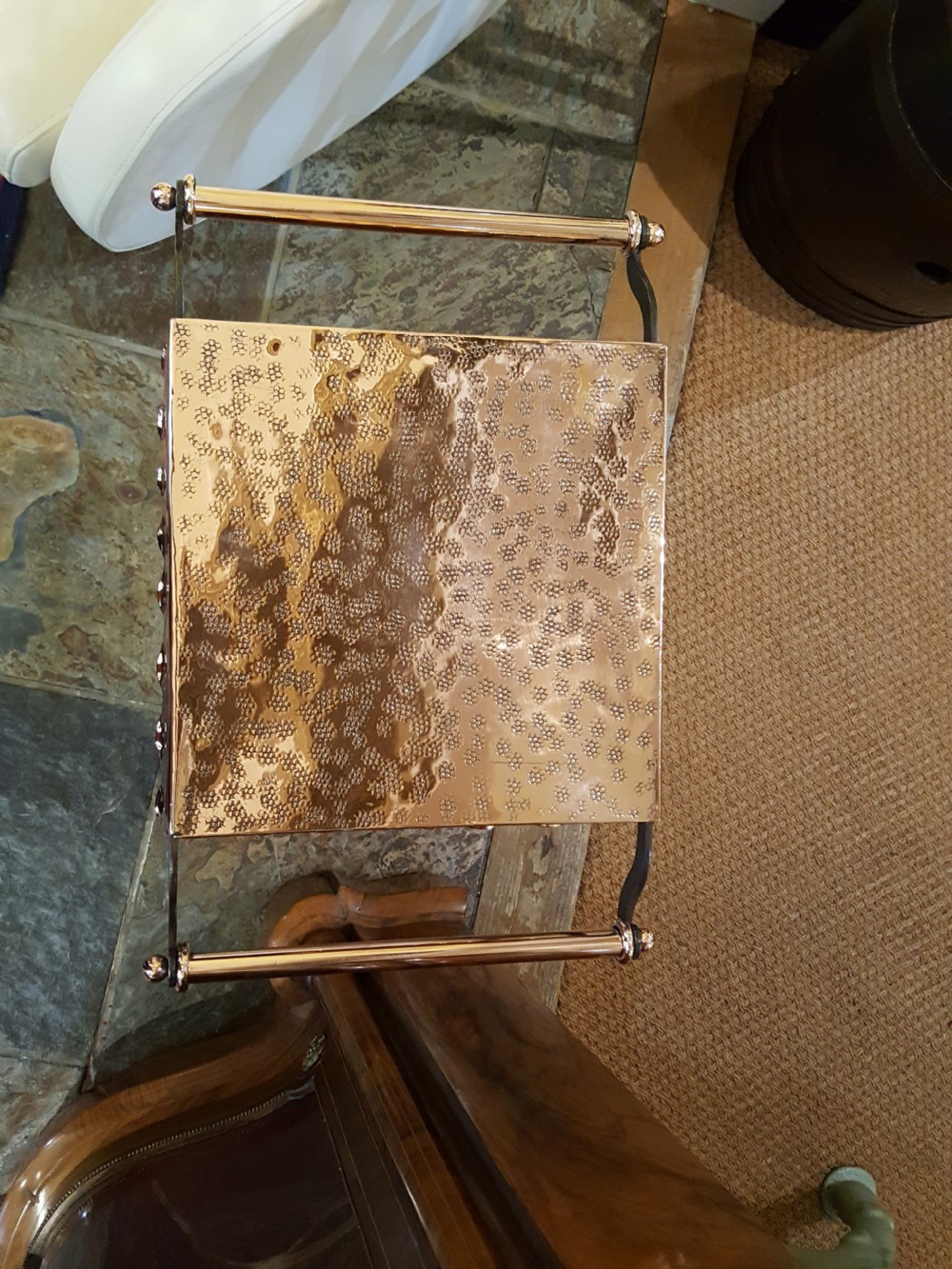Late 19thC Aesthetic Copper and Steel Umbrela Stand View VI