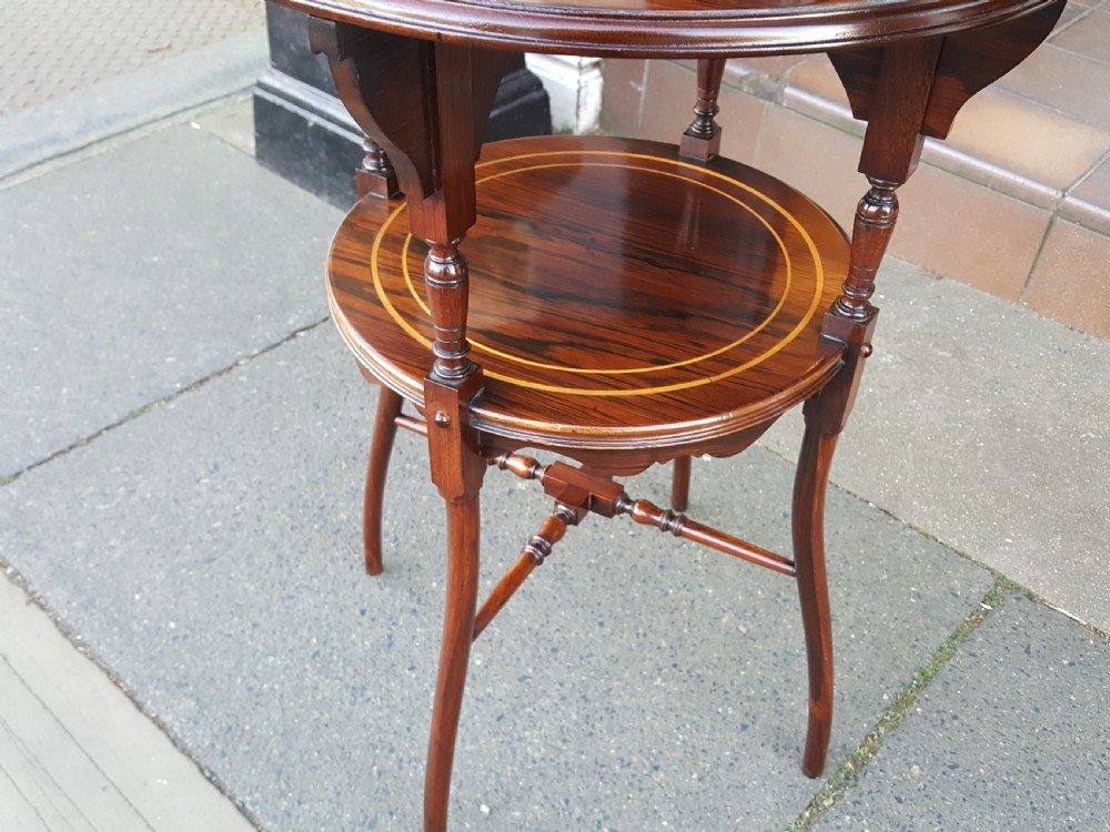 Edwardian Inlaid Rosewood Occasional Side Table View III