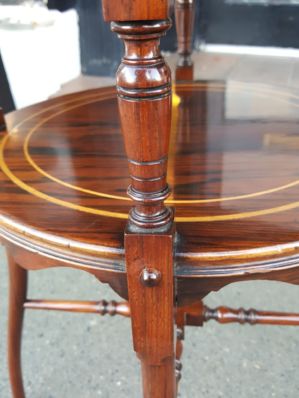 Edwardian Inlaid Rosewood Occasional Side Table View IV