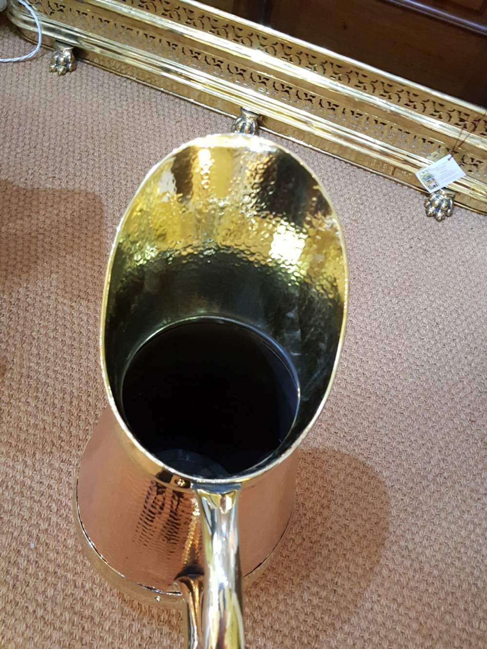  Late 19thC Arts and Crafts Style Beaten Copper and Brass Ewer View II