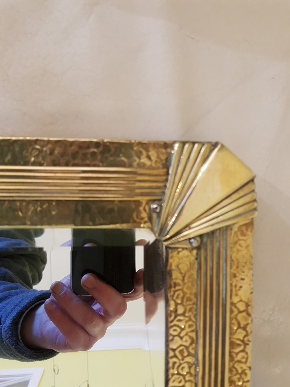 Art Deco Brass Mirror View III
