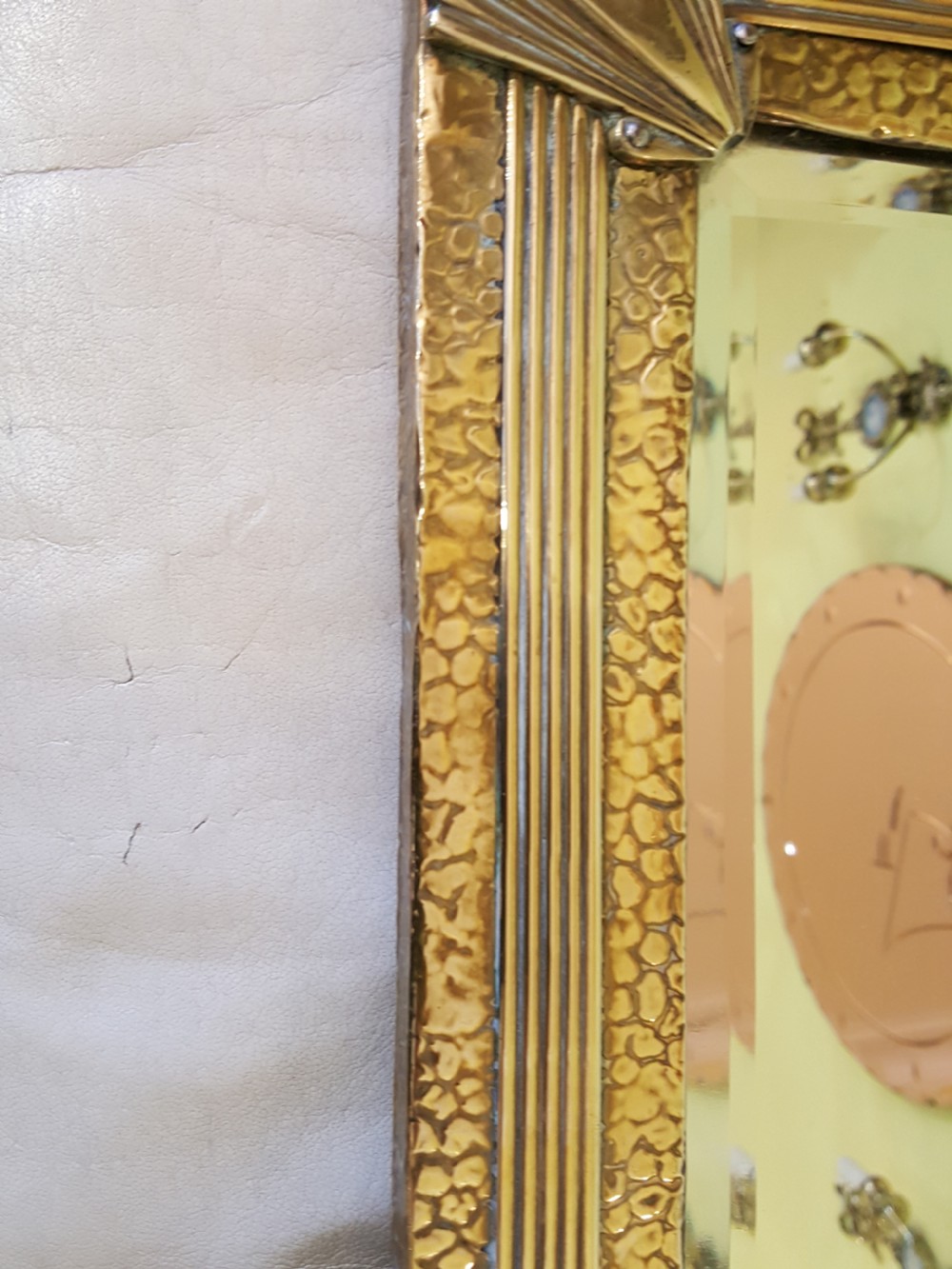 Art Deco Brass Mirror View IV