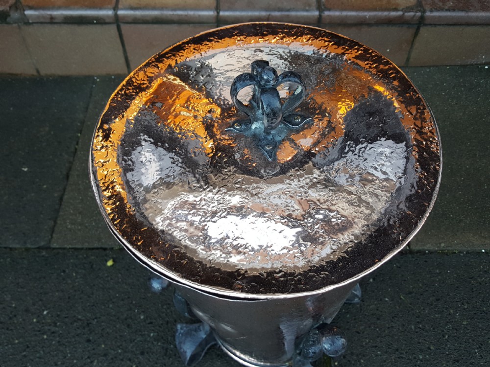 Arts and Crafts Copper Coal Dispenser View IV