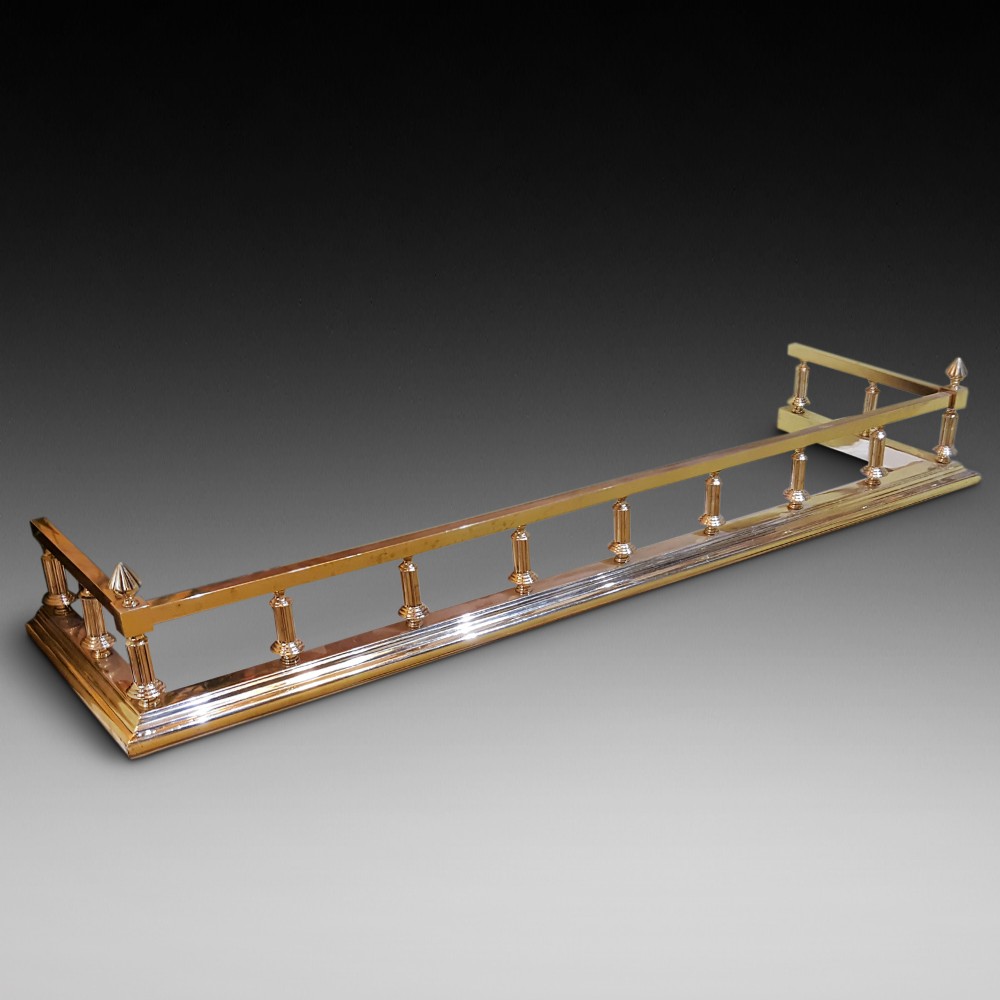 Edwardian Brass Fender 