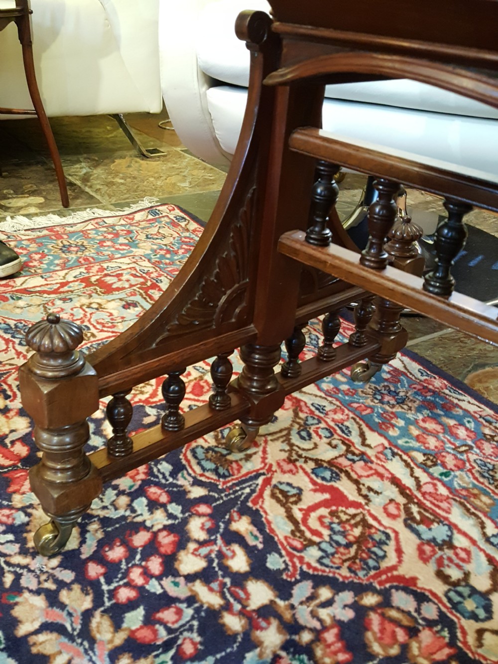 Late Victorian Mahogany Cot View VI