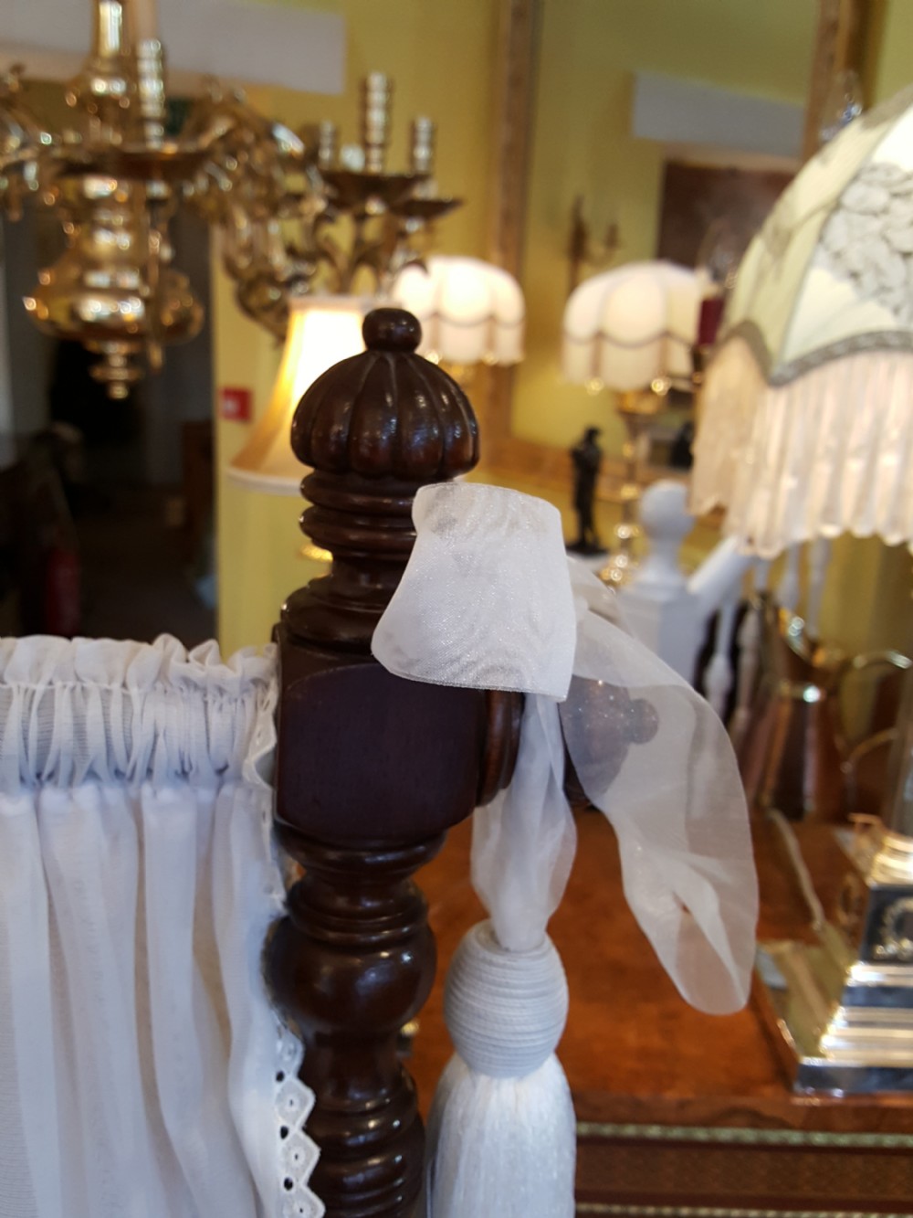 Late Victorian Mahogany Cot View VIII