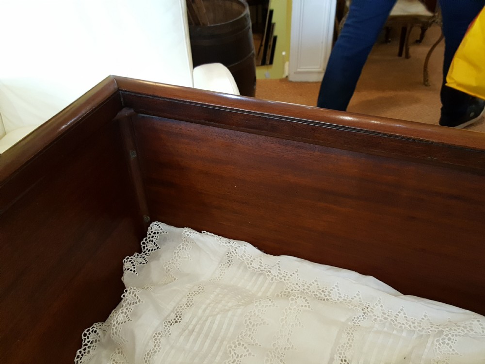 Late Victorian Mahogany Cot View IX