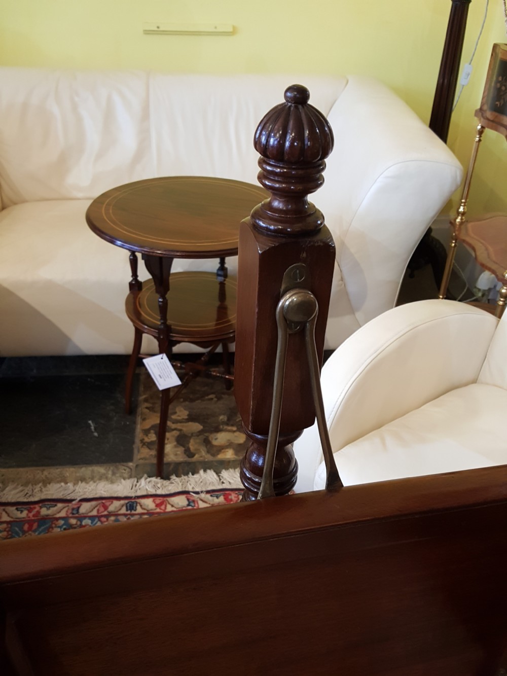 Late Victorian Mahogany Cot View X