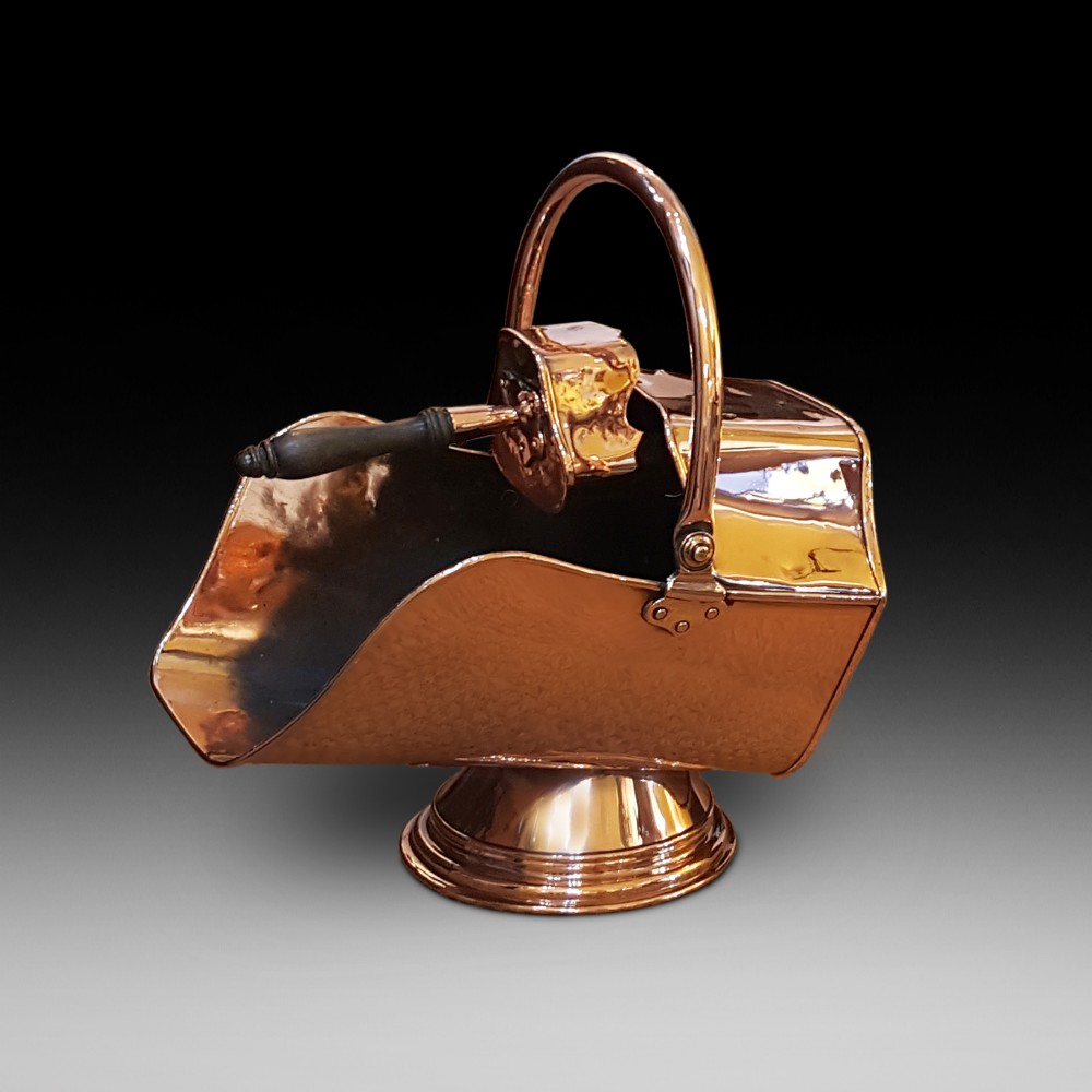 Victorian copper coal dispenser