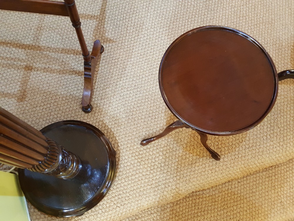 Early 20thC mahogany occaisional wine table View V