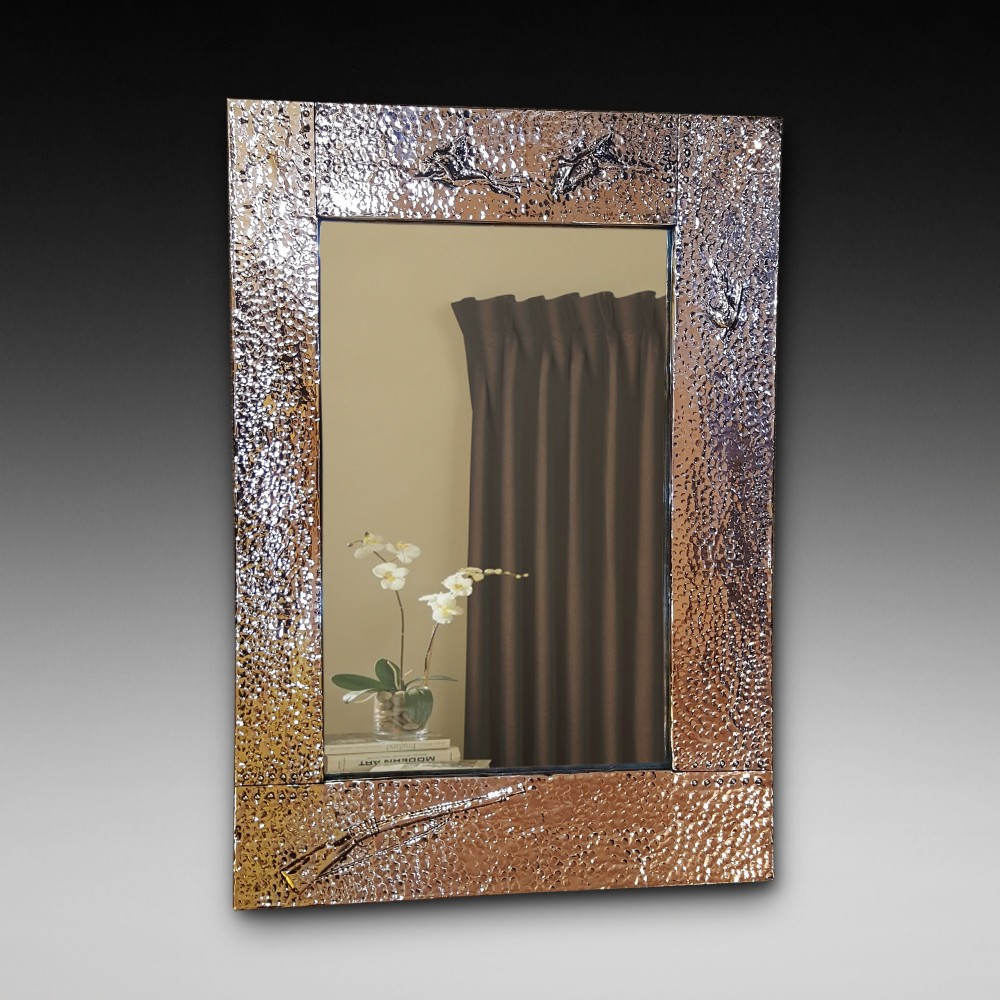 Arts and Crafts Copper Mirror