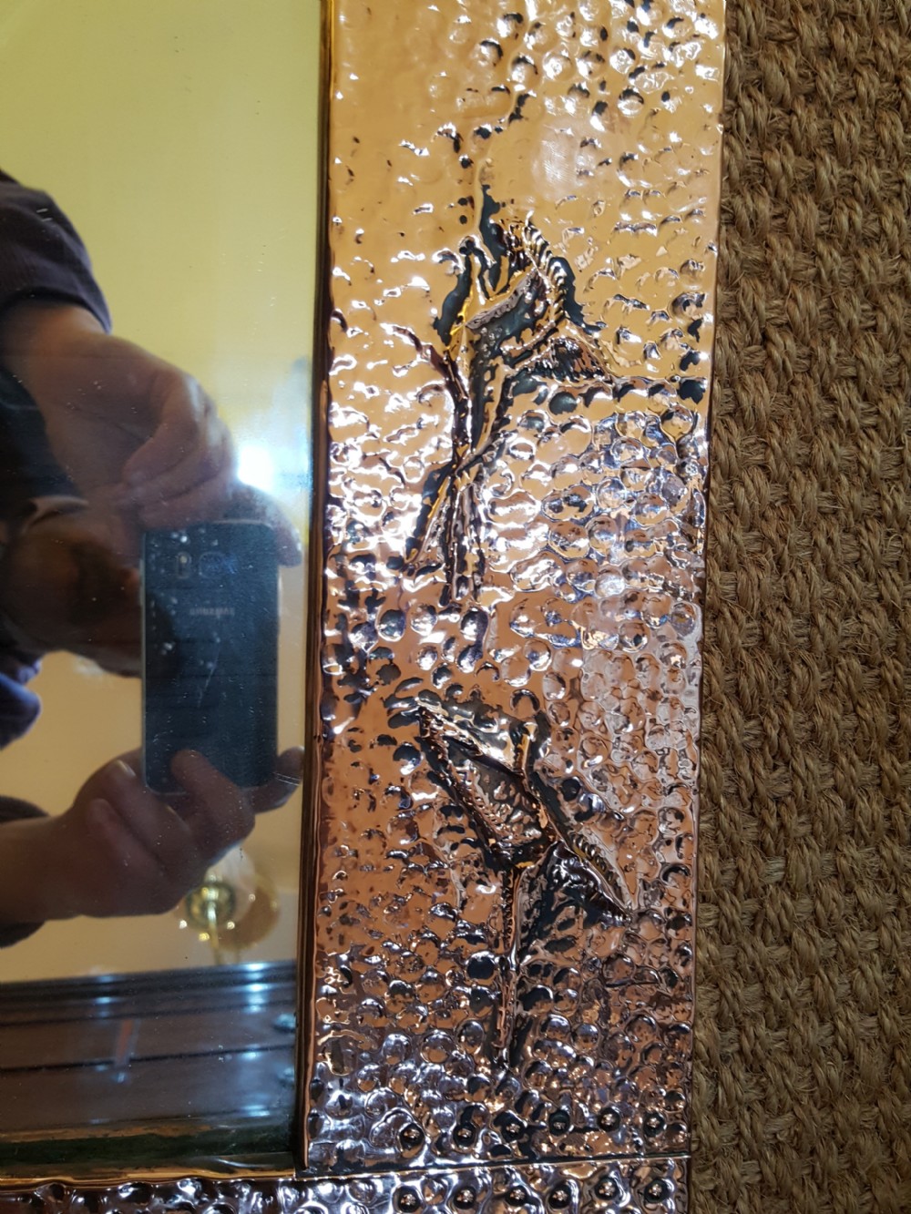 Arts and Crafts Copper Mirror View II