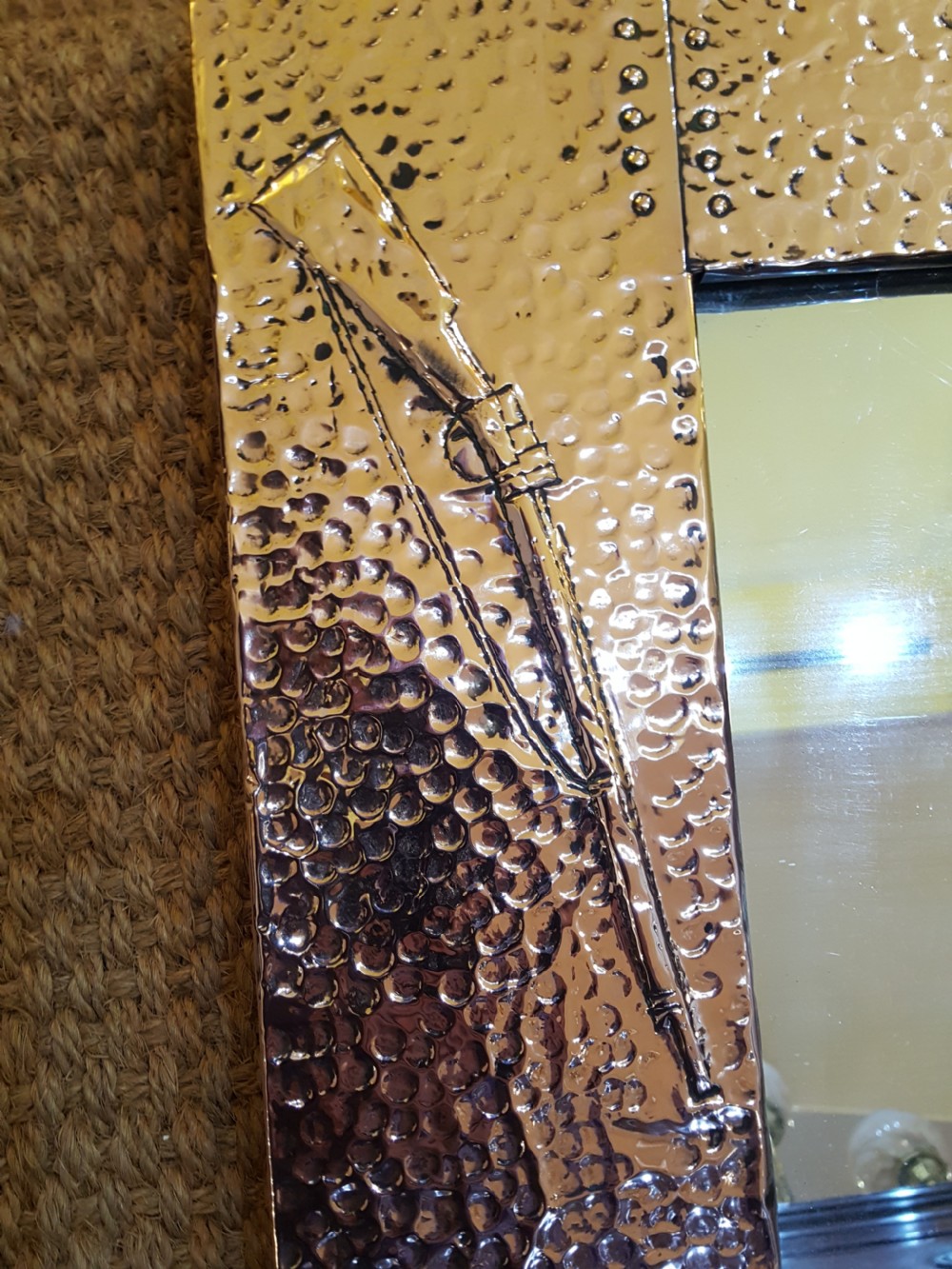 Arts and Crafts Copper Mirror View V