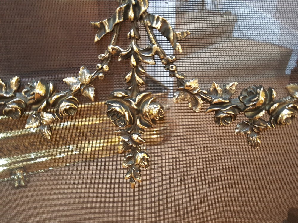French Brass Fire Guard View III