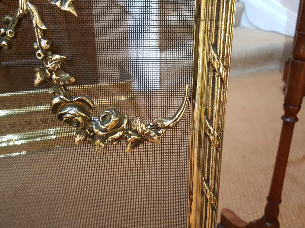 French Brass Fire Guard View IV
