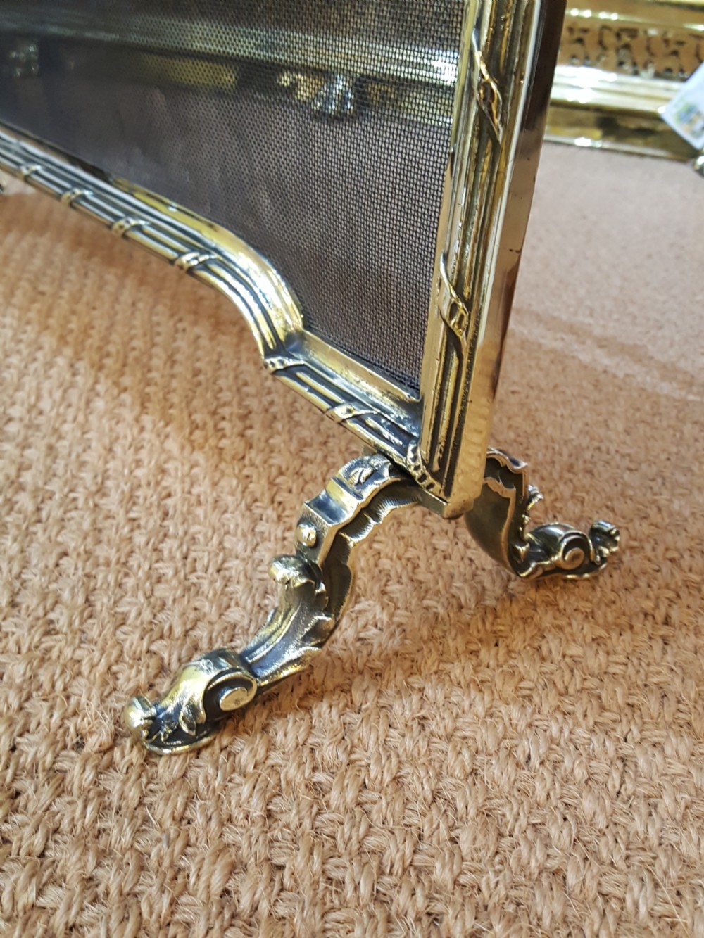 French Brass Fire Guard View V