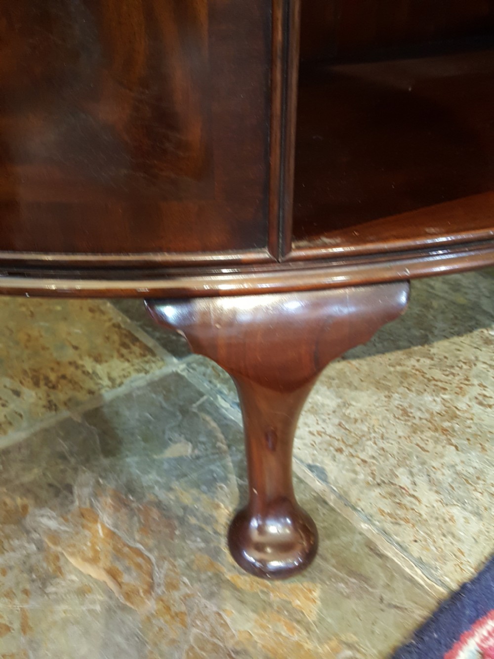 Mahogany bow front drinks cabinet View IV