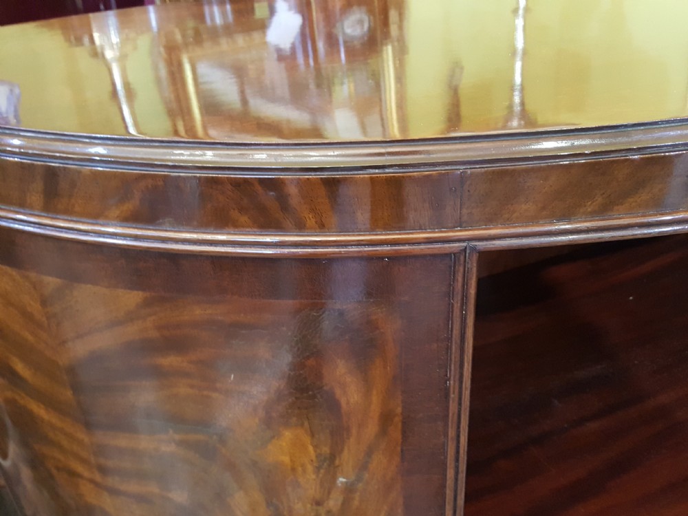 Mahogany bow front drinks cabinet View V