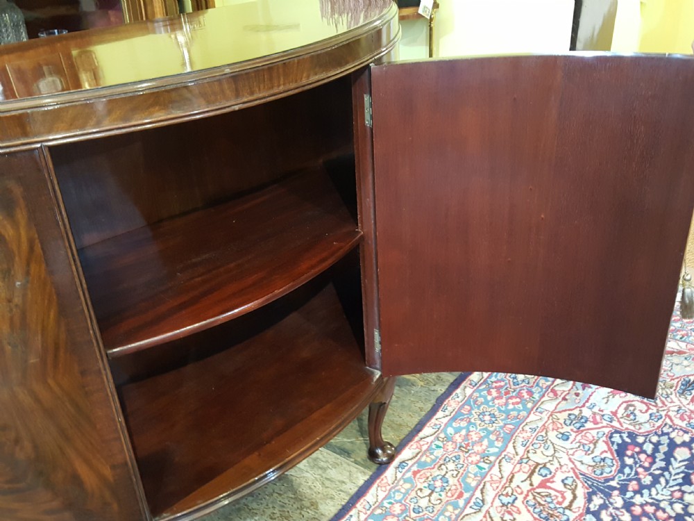Mahogany bow front drinks cabinet View VI