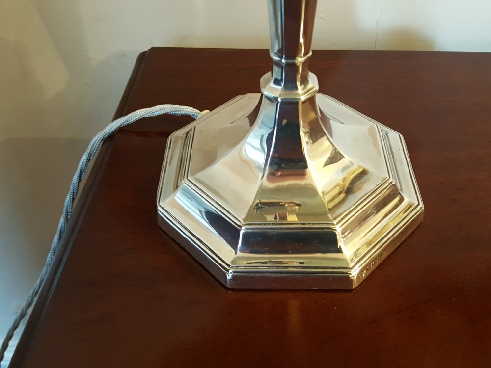 Art Deco Silver Electric Table Lamp View III