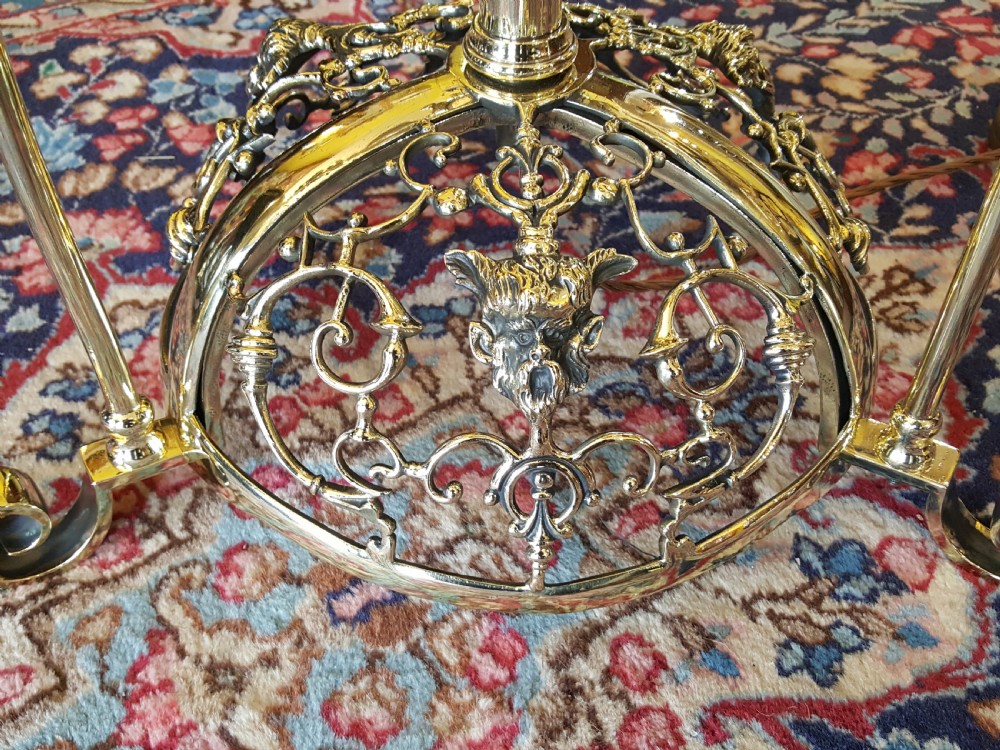 Victorian Brass Adjustable Standard Lamp View II