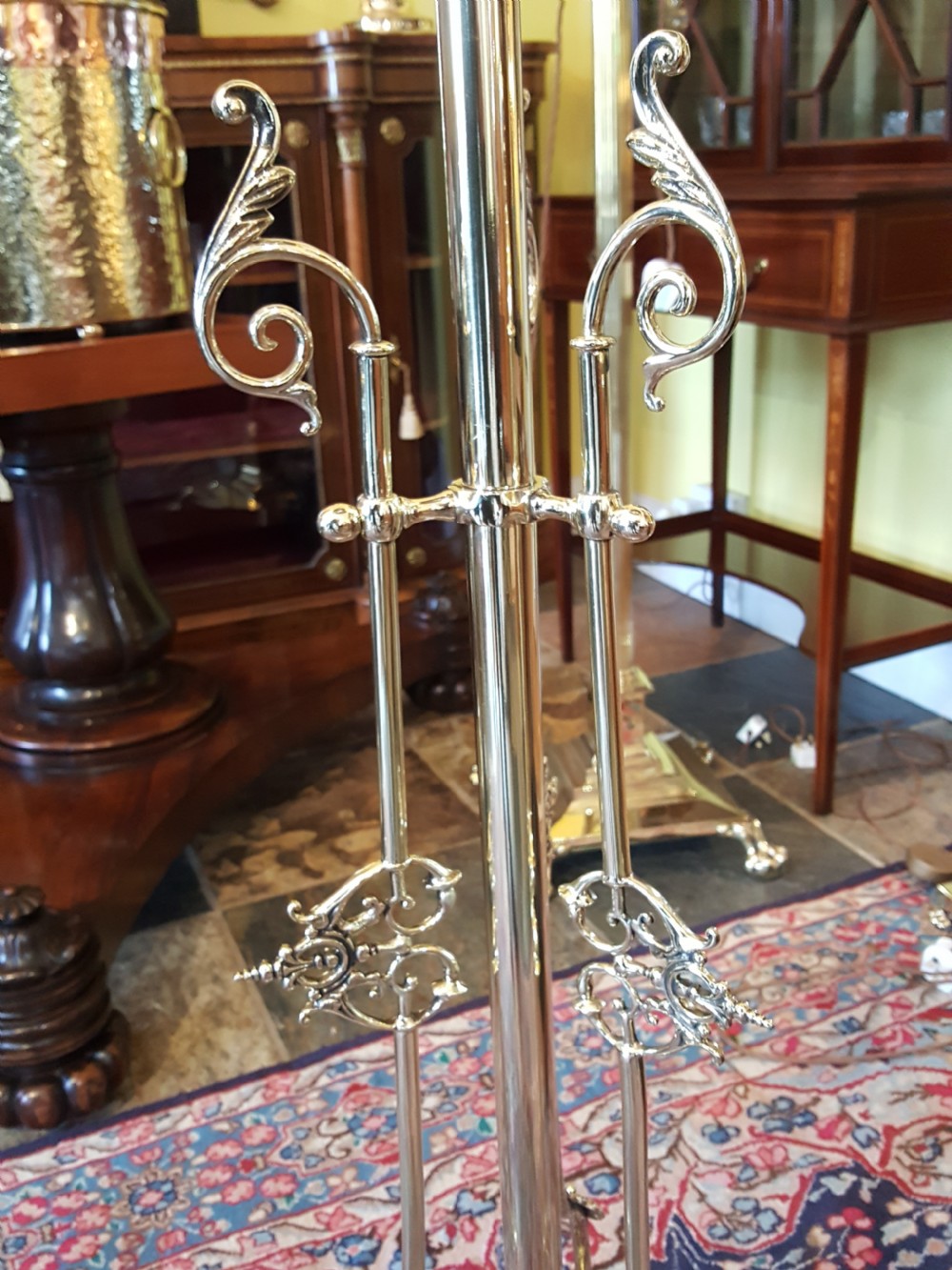 Victorian Brass Adjustable Standard Lamp View V