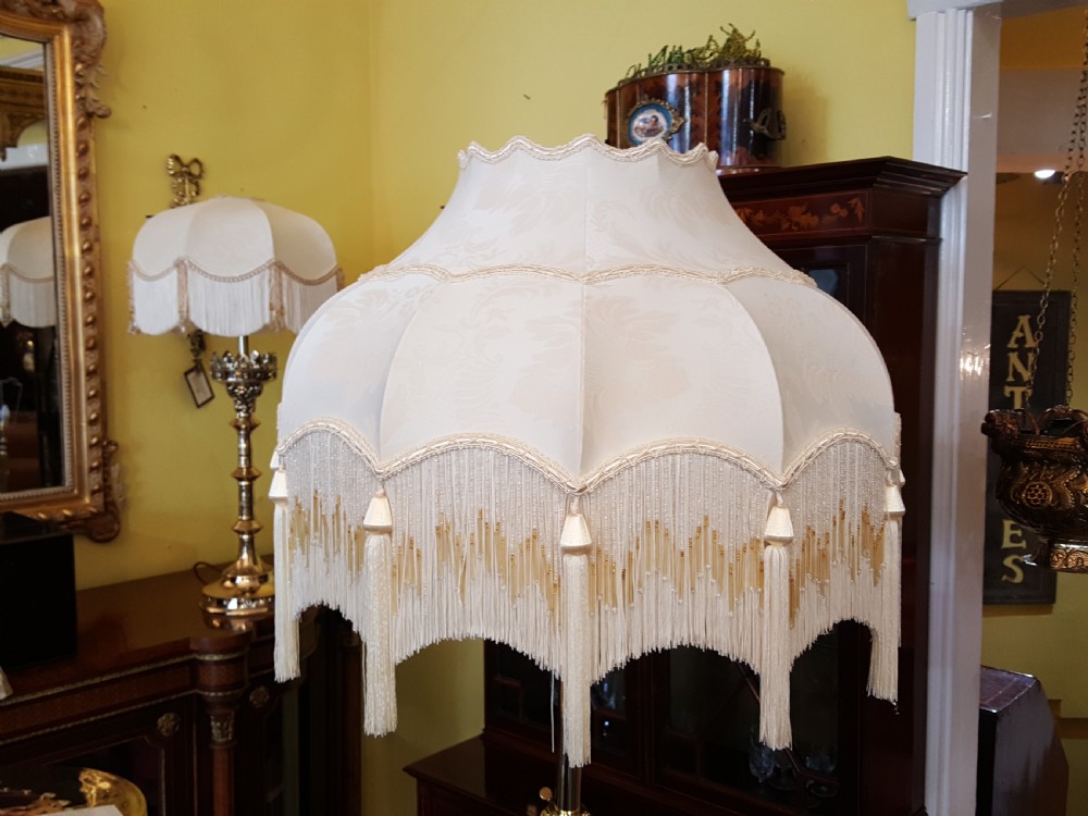 Pair of Victorian Brass Adjustable Standard Lamps View II