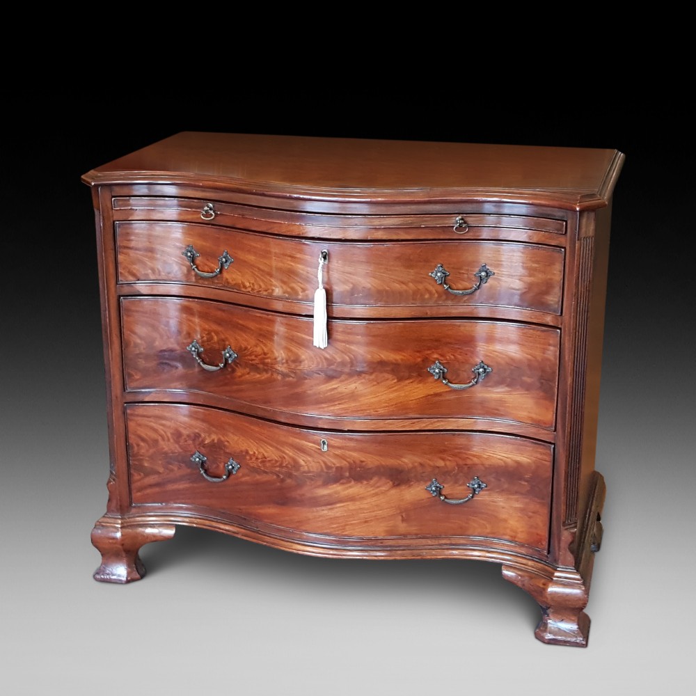 George III Mahogany Serpentine Chest of Drawers