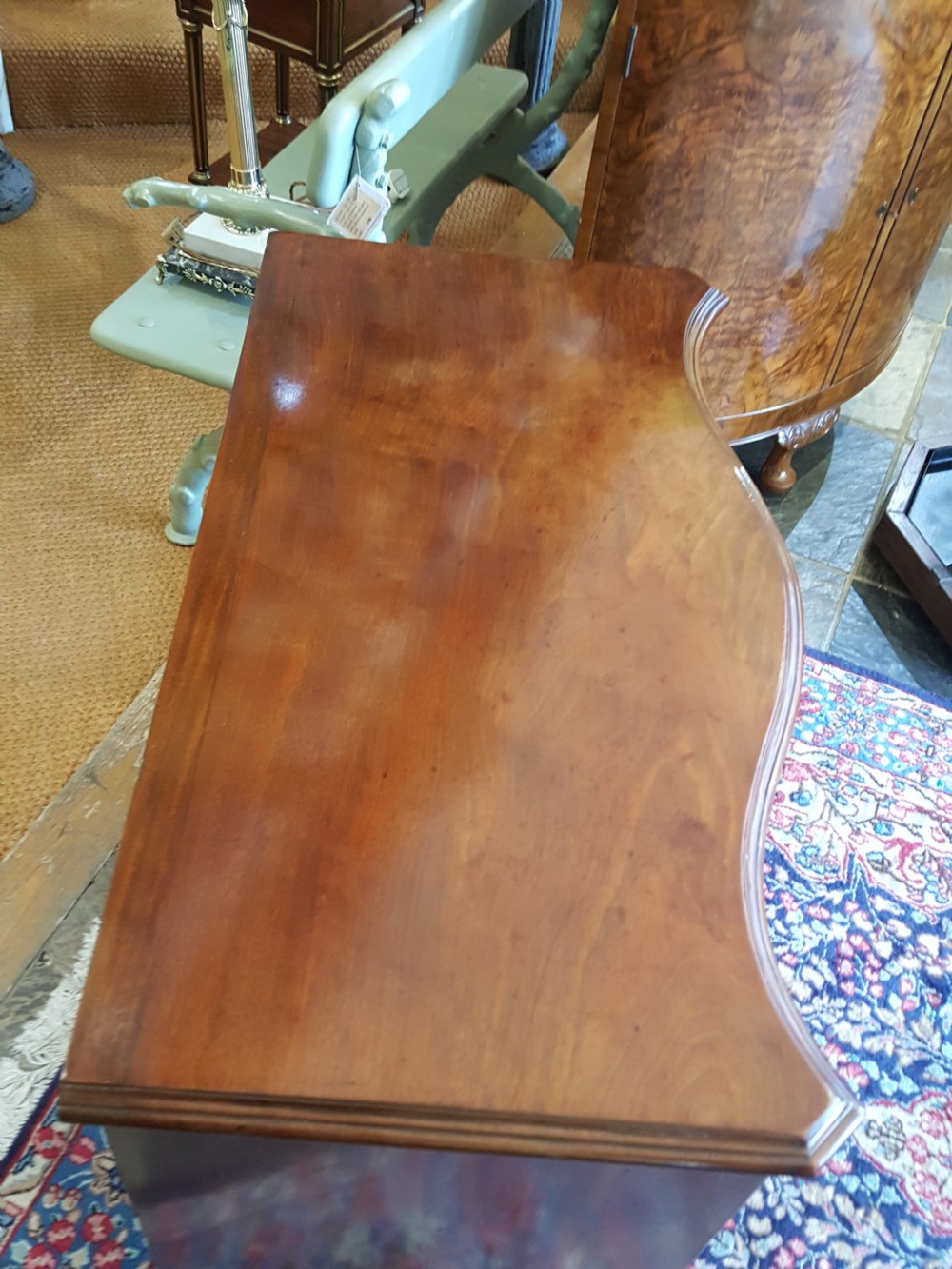 George III Mahogany Serpentine Chest of Drawers View VI