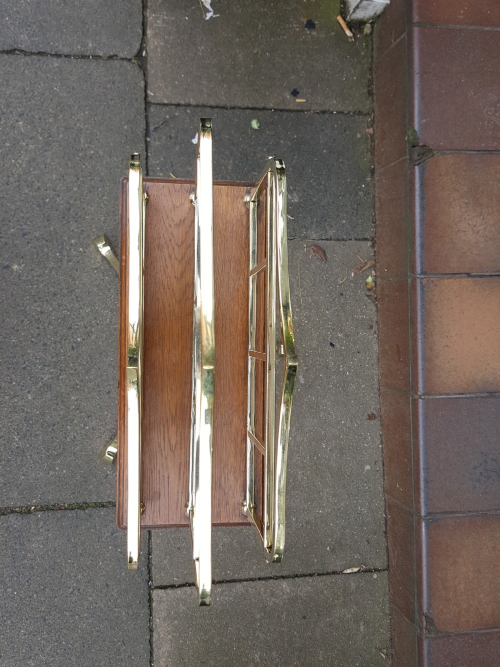 Brass and Oak Revolving Canterbury View IV