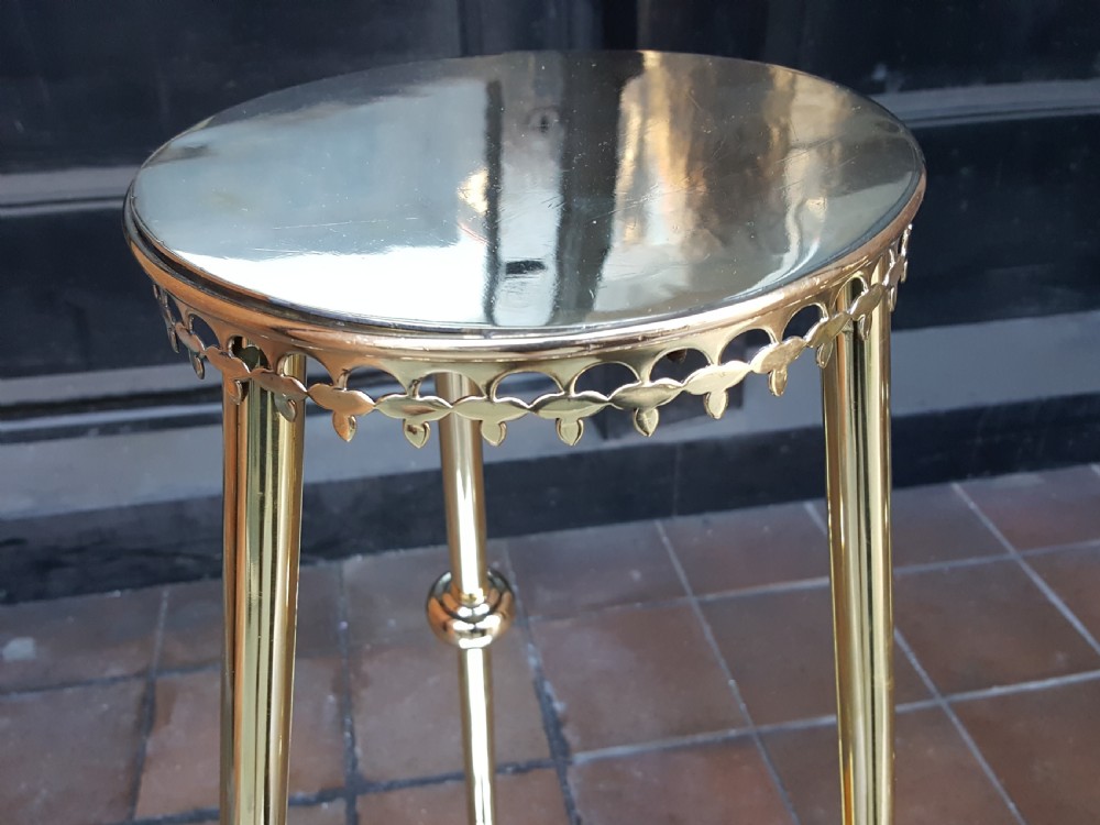 Pair of Victorian Brass Plant Stands View II