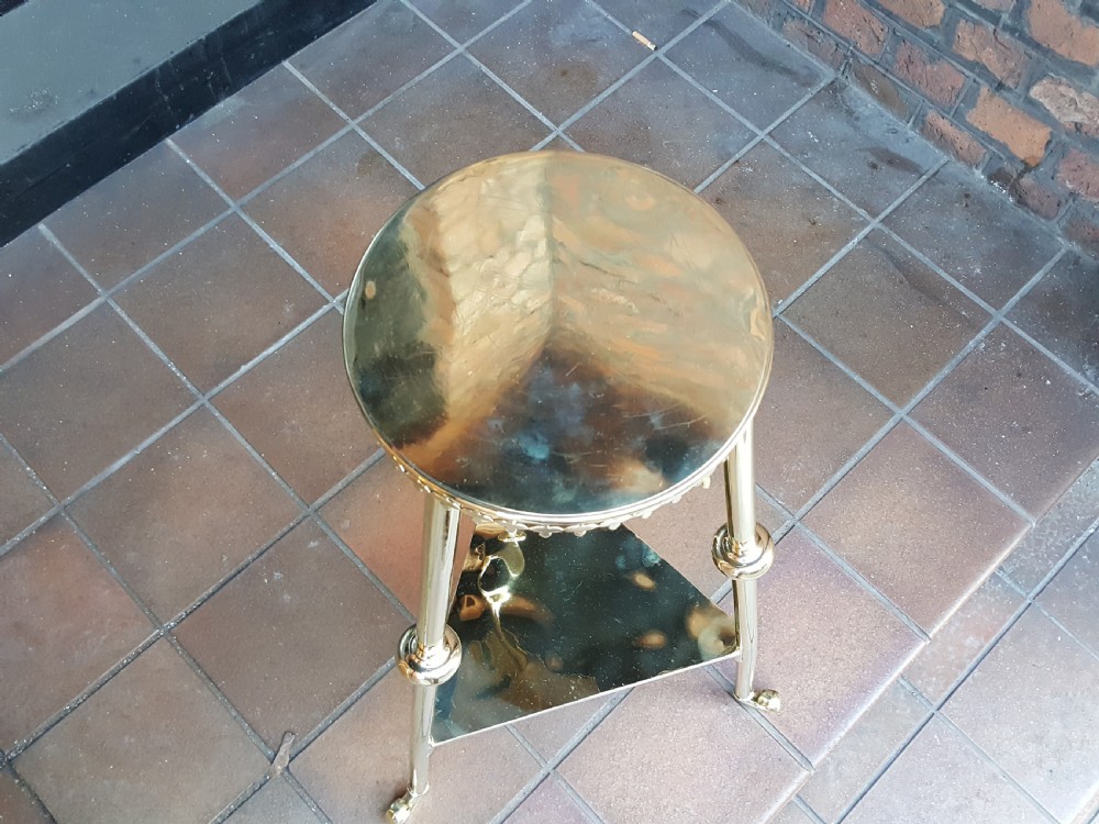 Pair of Victorian Brass Plant Stands View III