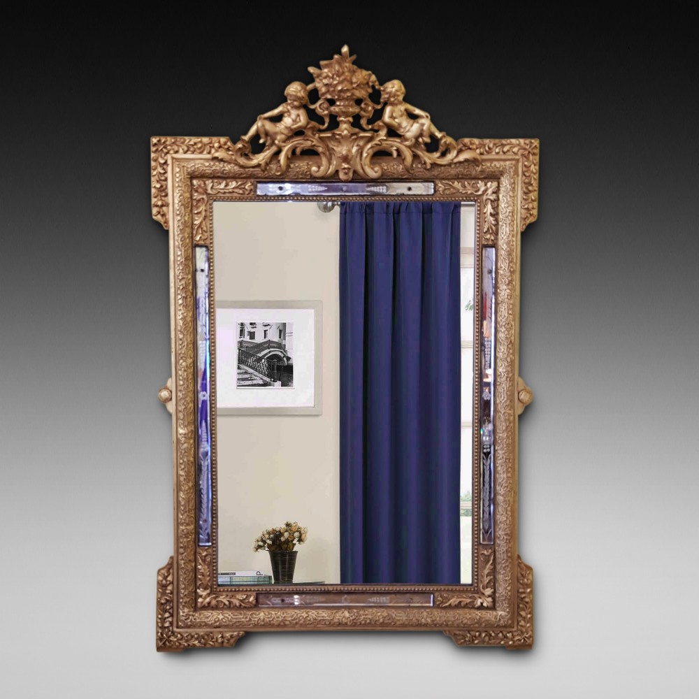 19thC Italin Gilt Frame Mirror