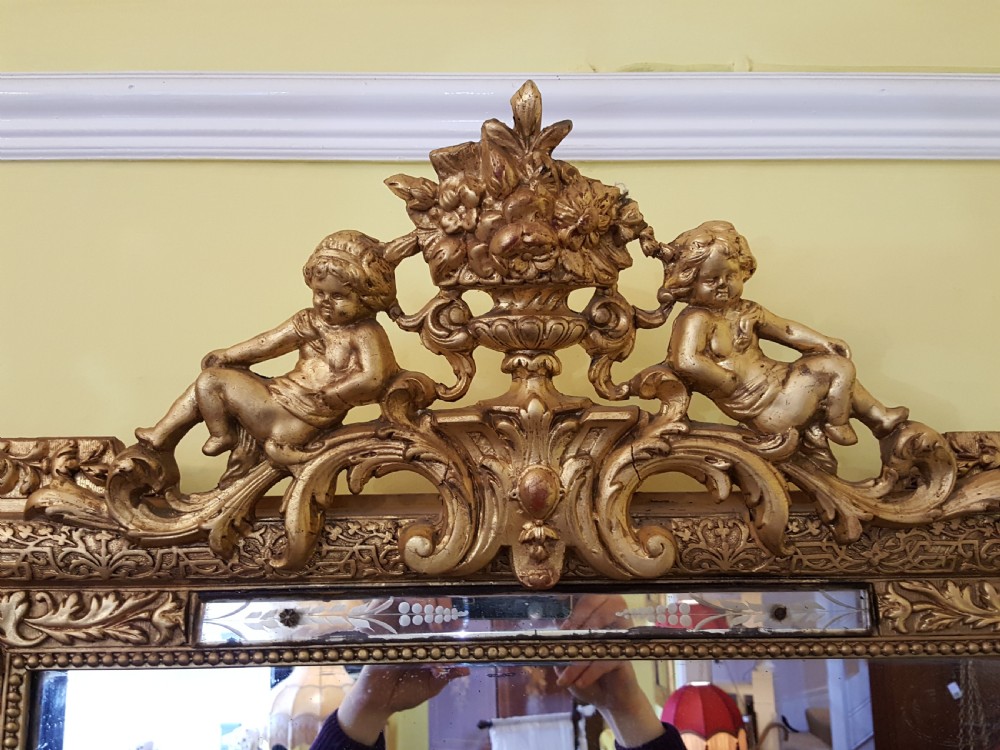 19thC Italin Gilt Frame Mirror View IV