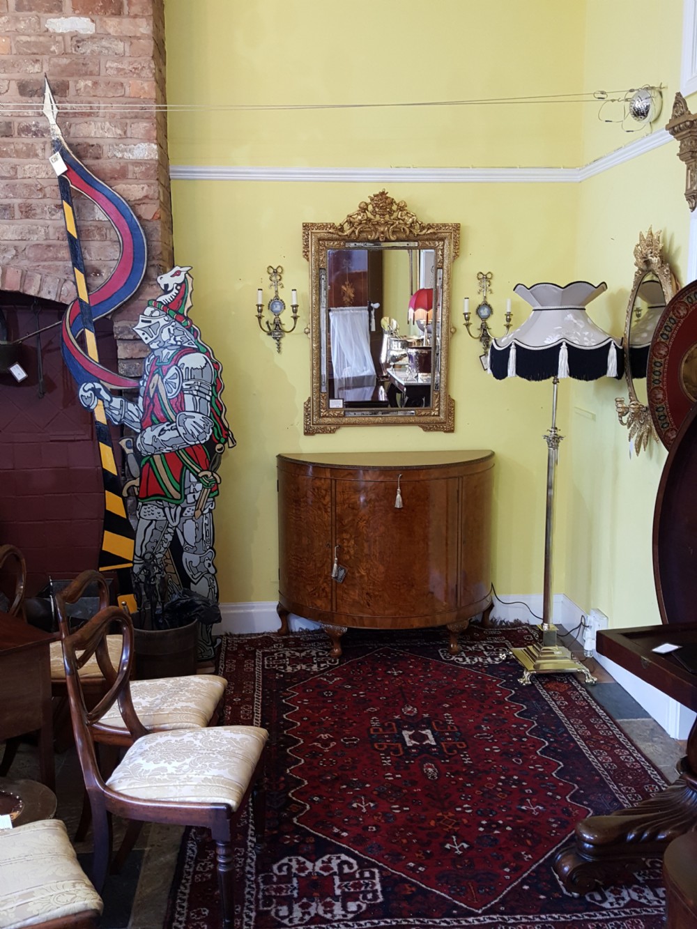 19thC Italin Gilt Frame Mirror View VI