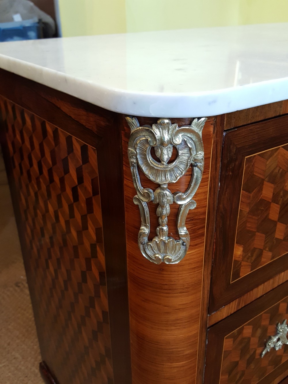 Mid 19thC French  Parquetry Commode View III