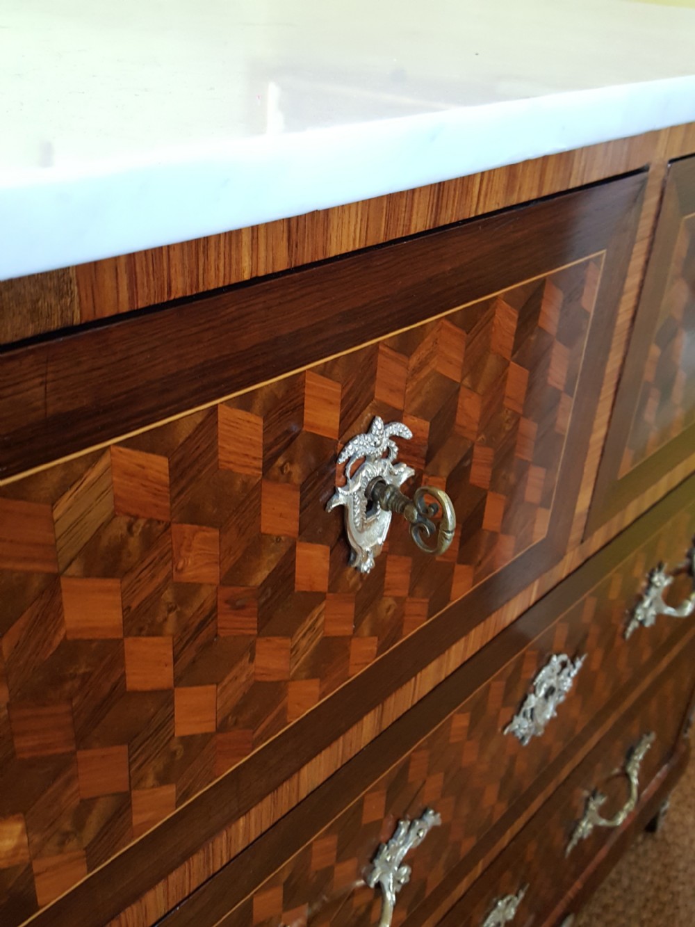Mid 19thC French  Parquetry Commode View VII