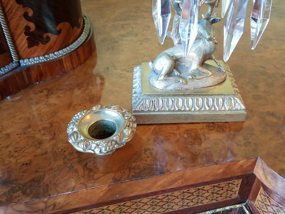 Pair of Early 19thC Gilt Metal Candlestick Lustres  View IV