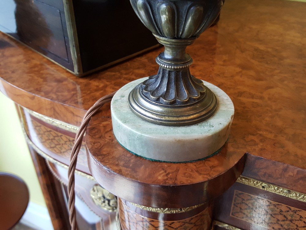 Late 19thC Bronze Urn, converted to a table lamp View IV