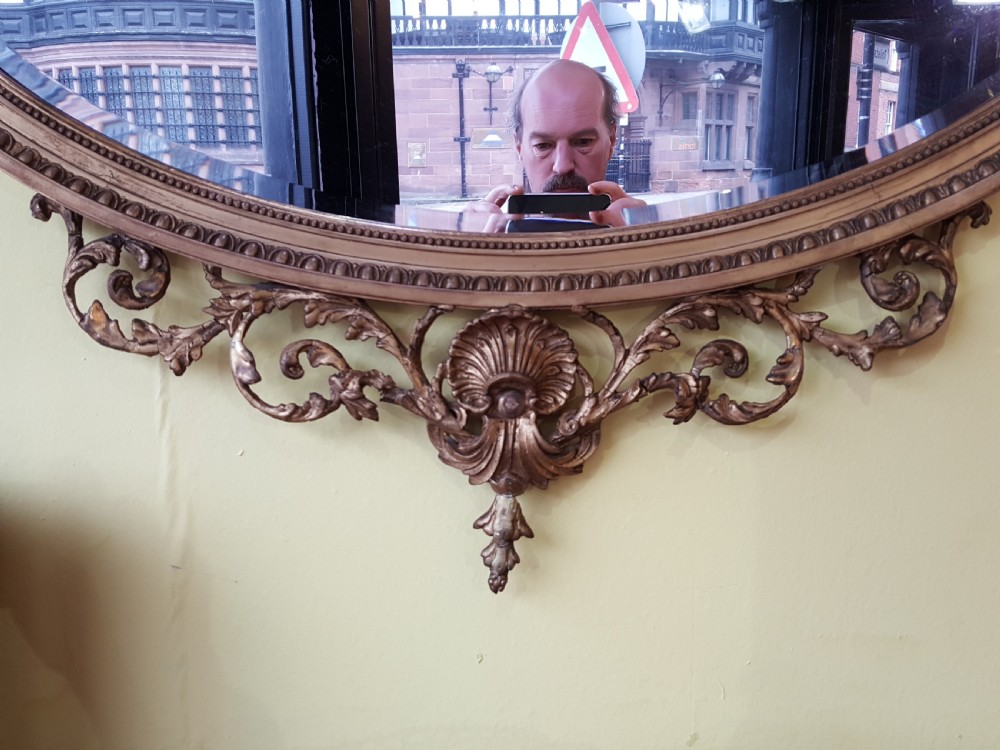 Adam Revival Giltwood and Gesso Mirror View II